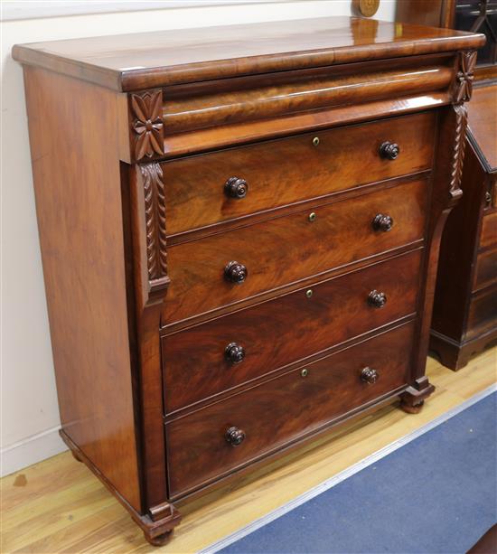 A Victorian Scottish mahogany chest, W.117cm